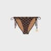 Triomphe-zwembroekje van mat jersey met Monogram-print