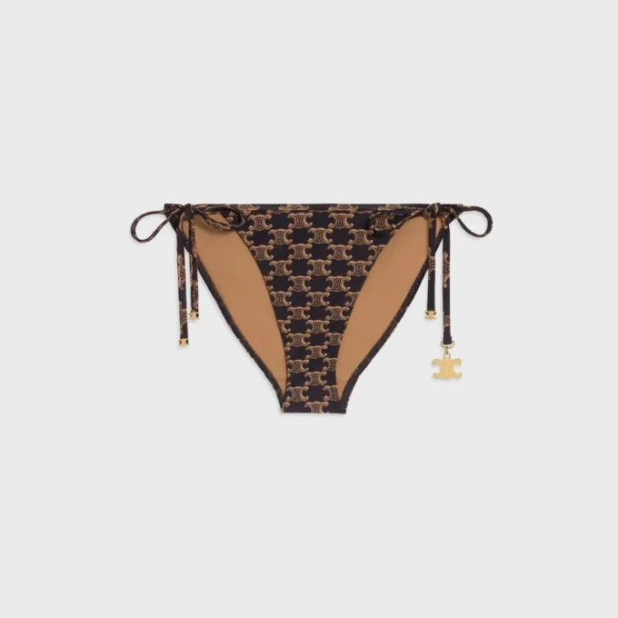 Triomphe-zwembroekje van mat jersey met Monogram-print