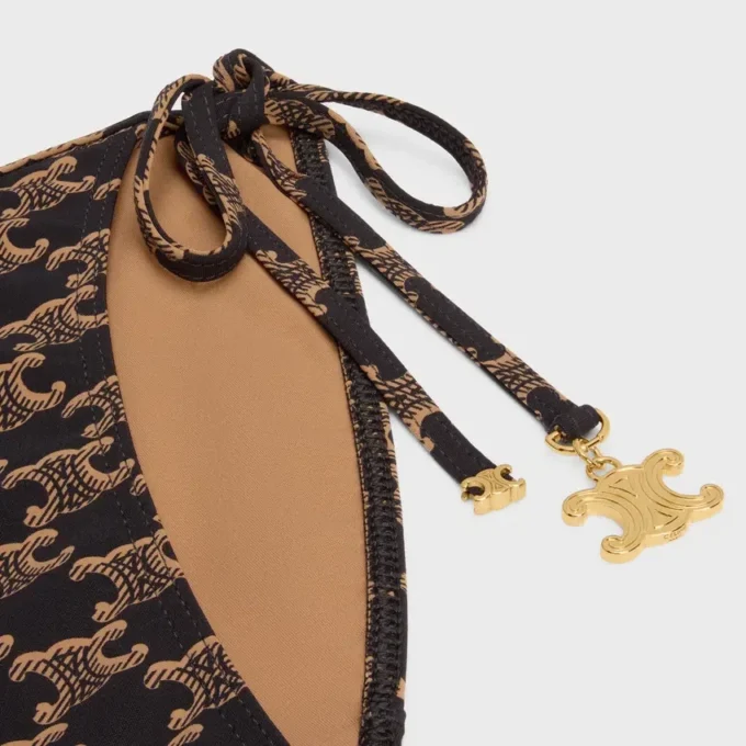 Triomphe-zwembroekje van mat jersey met Monogram-print