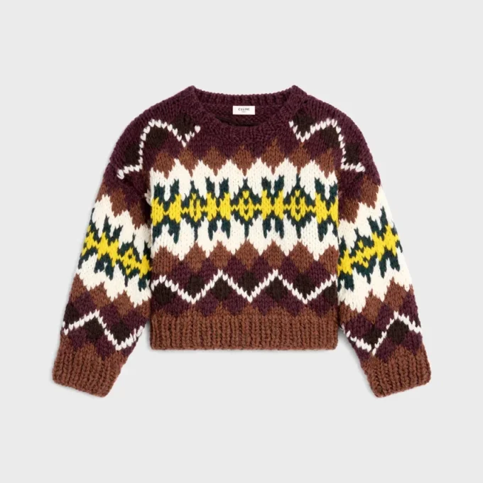 Trui met ronde hals van Fair Isle-wol