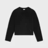 Trui met ronde hals van geborsteld mohair