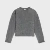 Trui met ronde hals van geborsteld mohair