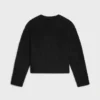 Trui met ronde hals van geborsteld mohair