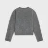 Trui met ronde hals van geborsteld mohair