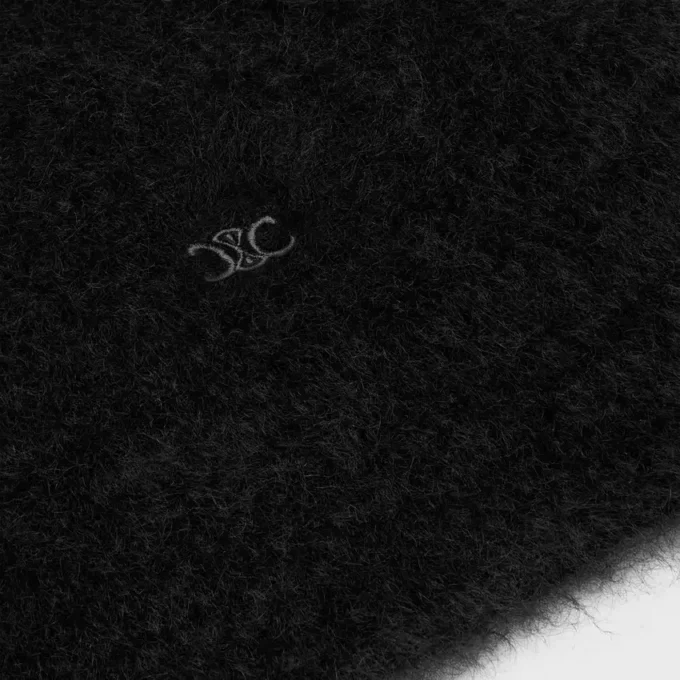 Trui met ronde hals van geborsteld mohair