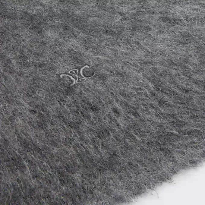Trui met ronde hals van geborsteld mohair