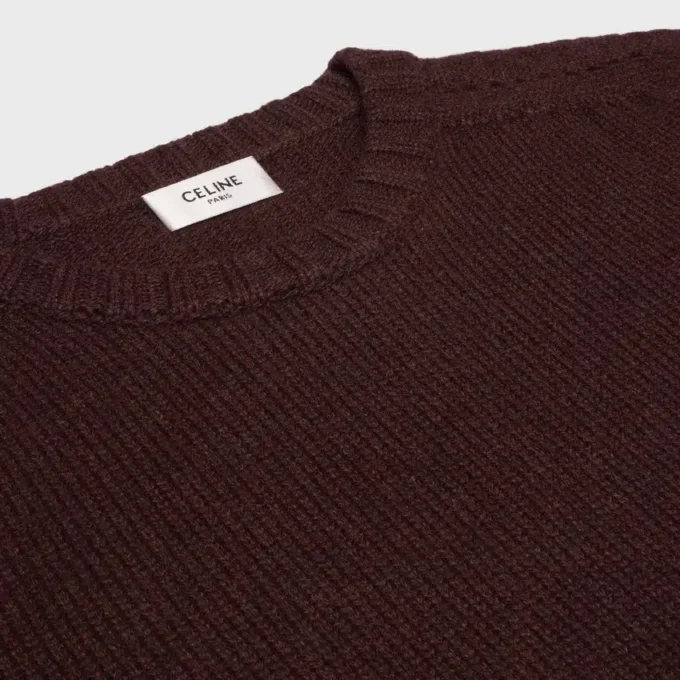 Trui met ronde hals van naadloos kasjmier