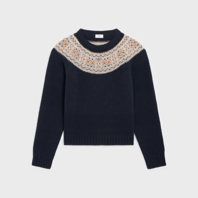 Trui met ronde hals van Triomphe Fair Isle-wol