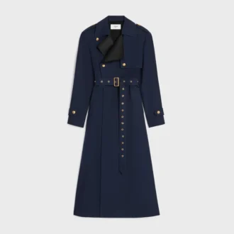 Tux-trenchcoat van katoen en wolgabardine