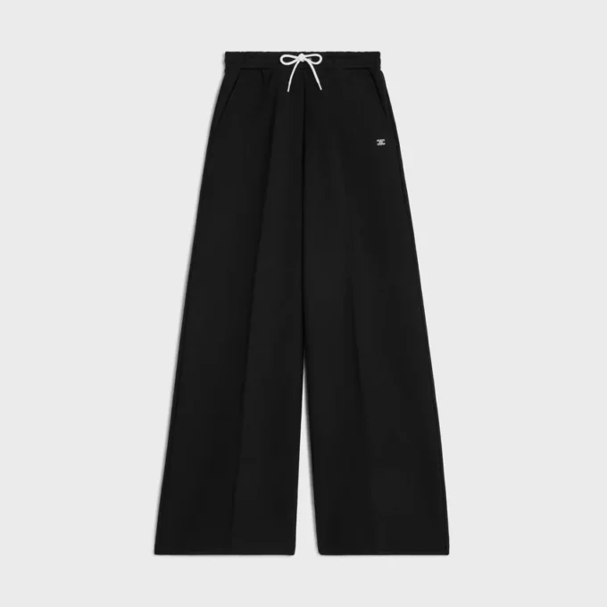 Uitlopende joggingbroek van katoenfleece
