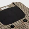 Vest met dubbele rij knopen van wol met pied-de-poule-motief