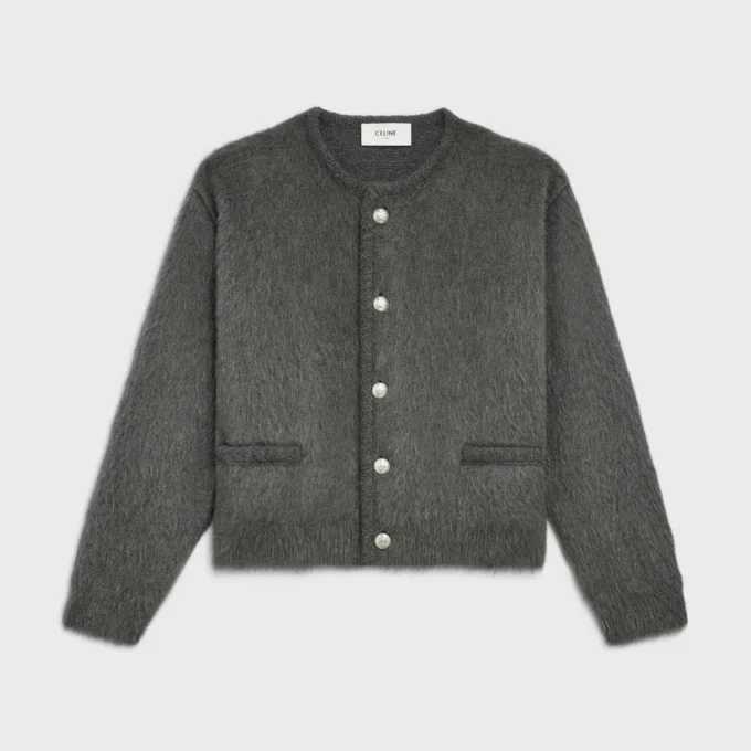 Vest van geborsteld mohair