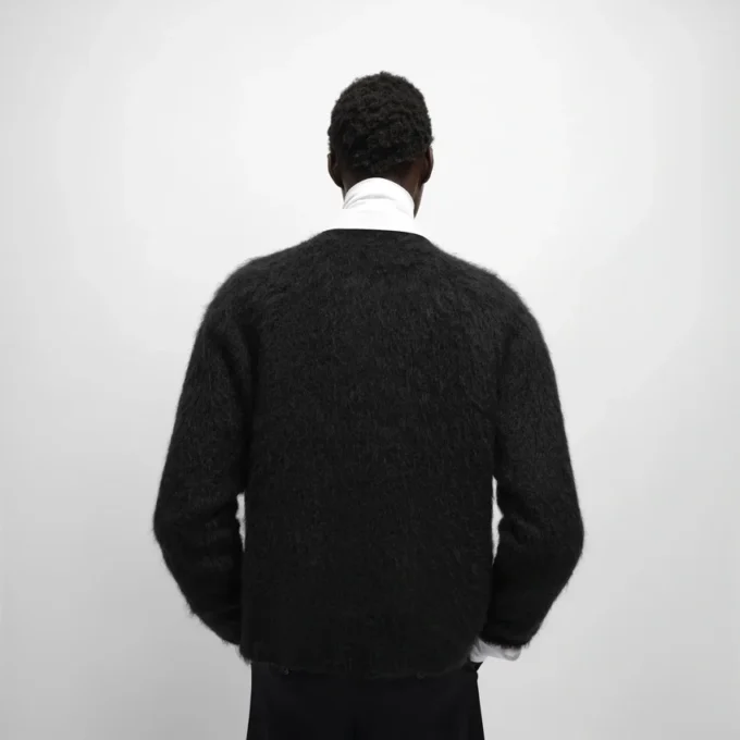 Vest van geborsteld mohair