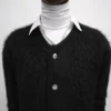 Vest van geborsteld mohair