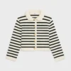 Vest van gestreepte wol
