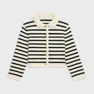 Vest van gestreepte wol