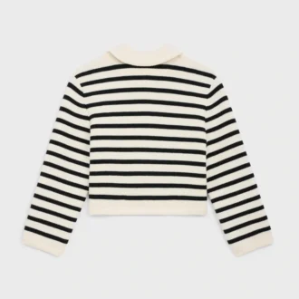 Vest van gestreepte wol