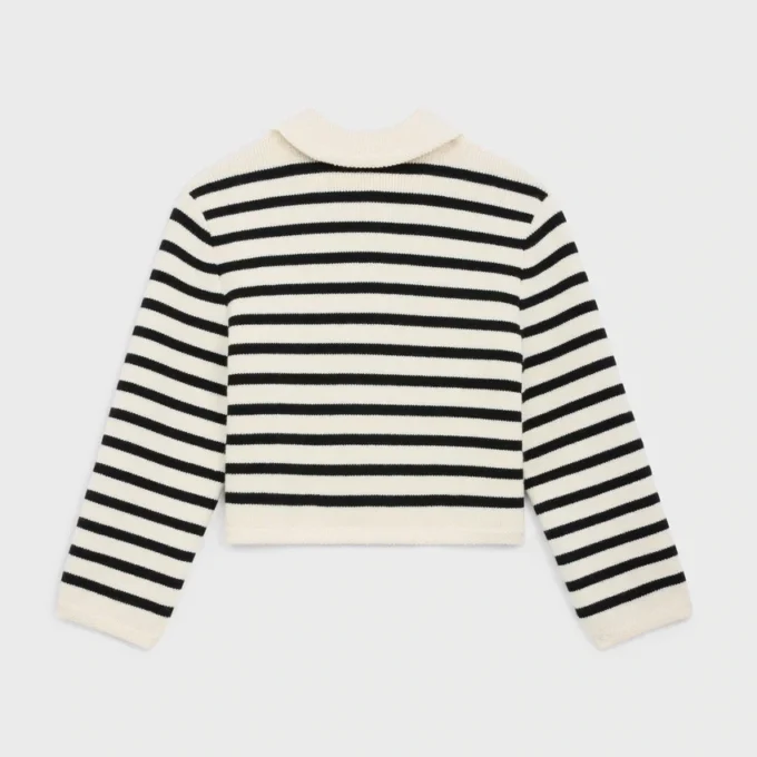 Vest van gestreepte wol