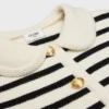 Vest van gestreepte wol