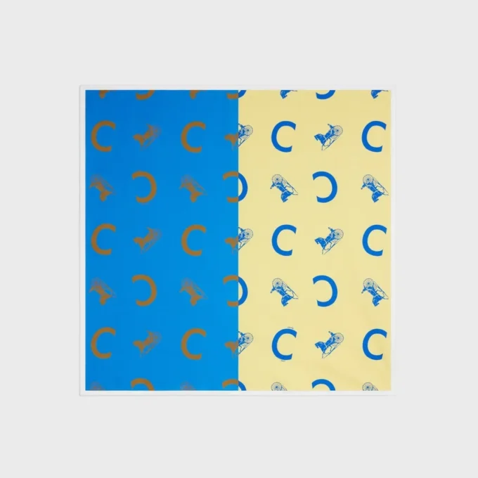 Vierkant in zijden twill