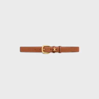 Vivienne-riem 25 mm van natuurlijk kalfsleer