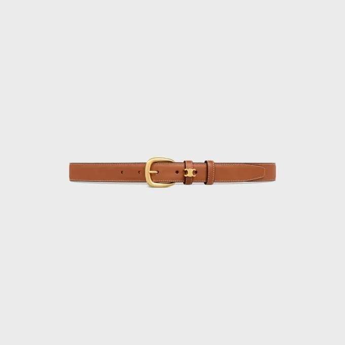 Vivienne-riem 25 mm van natuurlijk kalfsleer