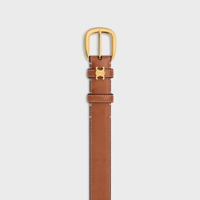 Vivienne-riem 25 mm van natuurlijk kalfsleer