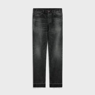 Wesley-jeans in zwarte denim met ijsspoeling