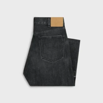 Wesley-jeans in zwarte denim met ijsspoeling