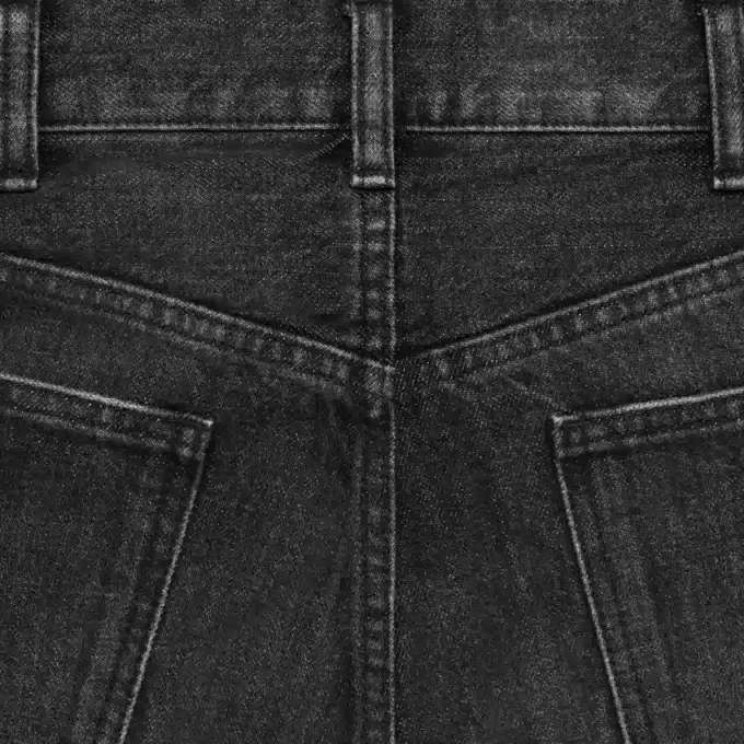 Wesley-jeans in zwarte denim met ijsspoeling