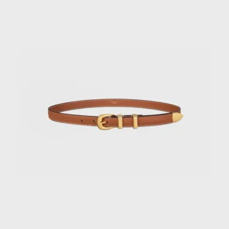 Westernriem 18 mm van natuurlijk kalfsleer