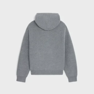 Wollen vest met capuchon