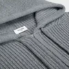 Wollen vest met capuchon