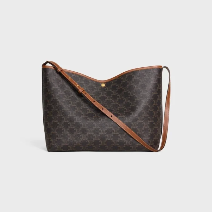 Zachte shopper van Triomphe Canvas en kalfsleer