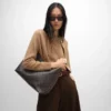 Zachte shopper van Triomphe Canvas en kalfsleer