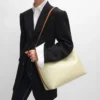 Zachte shopper van Triomphe Canvas en kalfsleer