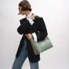 Zachte shopper van Triomphe Canvas en kalfsleer