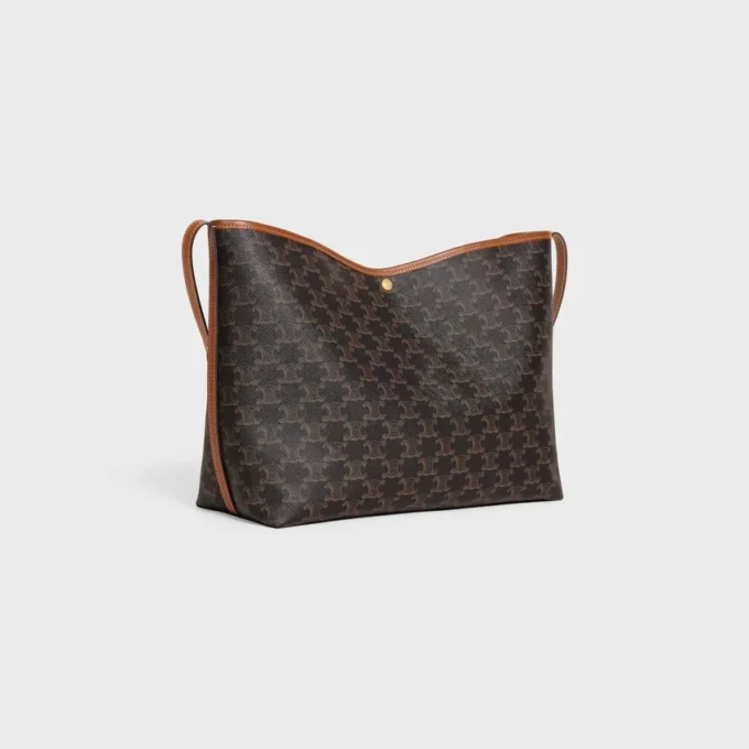 Zachte shopper van Triomphe Canvas en kalfsleer