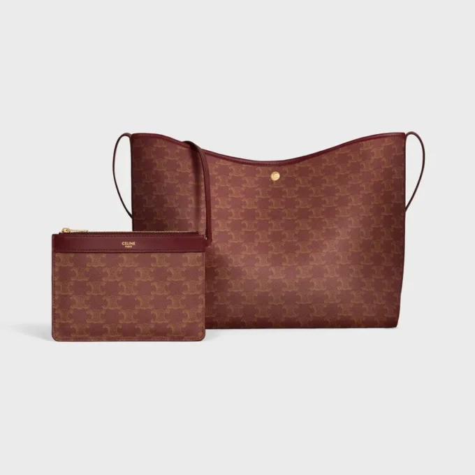 Zachte shopper van Triomphe Canvas en kalfsleer