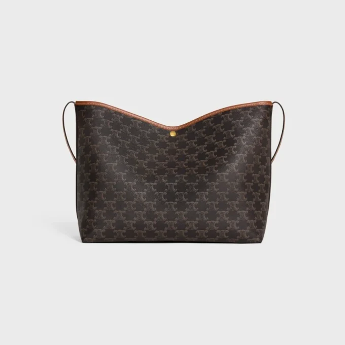 Zachte shopper van Triomphe Canvas en kalfsleer