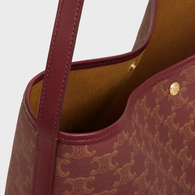 Zachte shopper van Triomphe Canvas en kalfsleer