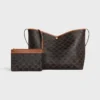 Zachte shopper van Triomphe Canvas en kalfsleer