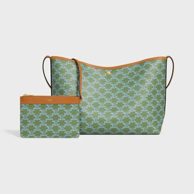 Zachte shopper van Triomphe Canvas en kalfsleer