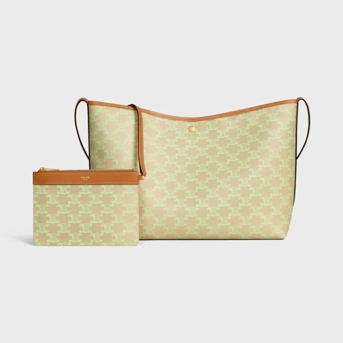 Zachte shopper van Triomphe Canvas en kalfsleer